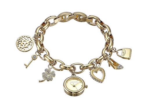 Anne Klein Women's Crystal Charm Bracelet Watch
