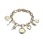 Gold Charm Bracelet With Gold Dial