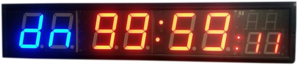 Large Digital LED Clock LED Countdown Clock 4 Inches 8-Digit Exercise Timer Suitable for Garage Home Gym Boxing Training Swimming Running Fitness Timer Mounting Holes Hardware