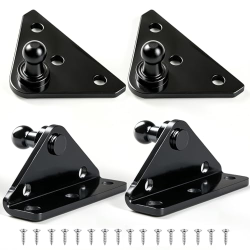 Vepagoo 10MM Ball Stud Brackets, Heavy Duty Gas Strut Mounting Bracket Kits Universal Fit Toolboxes, RV Doors, , Furniture & RV Doors, Marine Hatch, Black, Pack of 4 with Screws by Vepagoo - Used condition - CA$13.71