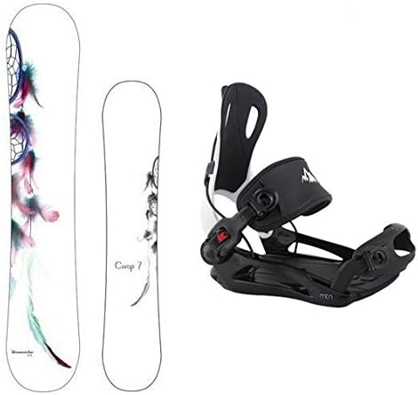 Camp Seven Dreamcatcher with MTN Rear Entry Flow Style Bindings Women's Complete Snowboard Package (147 cm)