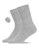 Snocks 2er Pack Stoppersocken Yoga Socken Damen 35 - 38 Pilates Haussocken Damen Yogasocken ABS Socken Damen Grau 35-38 Antirutschsocken Damen Rutschfeste Socken mit Noppen