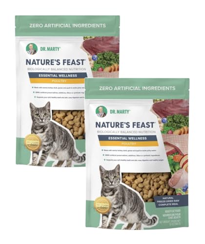 Dr. Marty Nature's Feast Essential Wellness Poultry Dry Cat Food 12 oz (2 Pack)