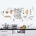 decalmile Pegatinas de Pared Cocina Comida Vinilos Decorativos Frases Letras Adhesivos Pared Comedor Restaurante