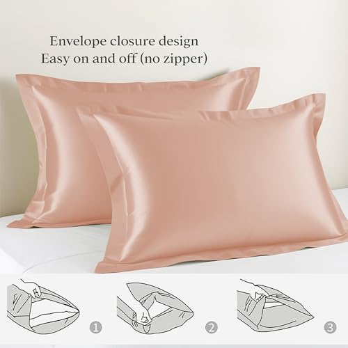 LINENWALAS 100% Organic Eucalyptus Tencel 3pc Duvet Cover Set With Zipper Closure and Corner Ties - Softest Cooling Luxury Bedding Perfect for Hair & Skin (King/Peach Fuzz) - Image 2