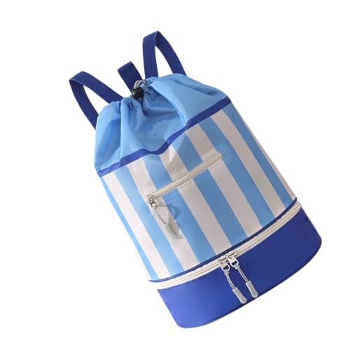 Limtula Multi Compartment Shower Bag with Drawstring Main, Light Blue