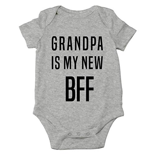 Grandpa Is My New BFF - I Love My Grandfather, He Is My Best Friend - Cute One-Piece Infant Baby Bodysuit (6 Months, Sports Grey) Grandpa Is My New BFF - I Love My Grandfather, He Is My Best Friend - Cute One-Piece Infant Baby Bodysuit (6 Months, Sports Grey)