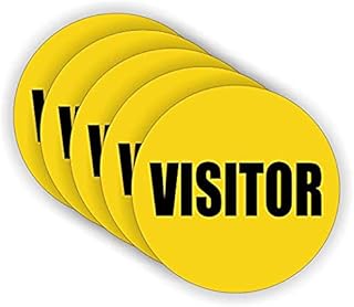 5-pack Visitor Hard Hat Stickers/Helmet Decals Labels Safety Plant Visit Visiting