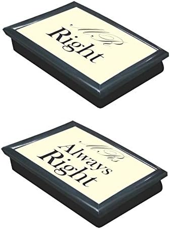 Lap Tray Bean Bag Breakfast Student Dinner Cushion Mr Right & Mrs Always Right