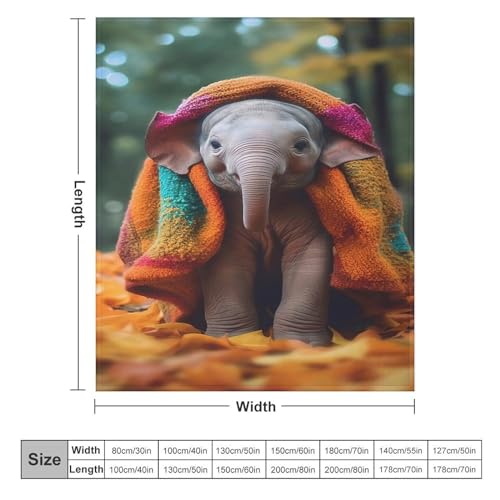 Couverture éléphant 3D plaid chaud pour des nuits douces - 6