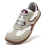 HOBIBEAR Barefoot Shoes | Minimalist Zero Drop | Flexible Casual Sneakers for Women and Men | Running, Walking, Everyday Beige/red, 9 Wide Women/8 Wide Men