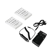 Auch für foto-kontor Ladegerät + 2 Akkus 720mAh ersetzt NP-900 für Traveler DC-5080 Slimline X4 Slimline X5 Slimline X6 Super Slim XS7