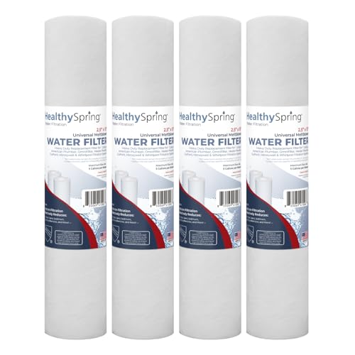 High-Performance 1 Micron Whole House Sediment Filter 10 x 2.5 for RO & Well Water Filters Replacement Cartridges Compatible with AP110 WHKF-GD05 Made in USA Pack of 4
