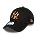 New Era New York Yankees MLB Cap verstellbar 9Forty Basecap Kappe Metallic schwarz Bronze - One-Size