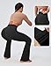 IUGA Flare Leggings for Women Tummy Control Flared Leggings No Front Seam Yoga Pants Women High Waisted Workout Bell Bottoms Black