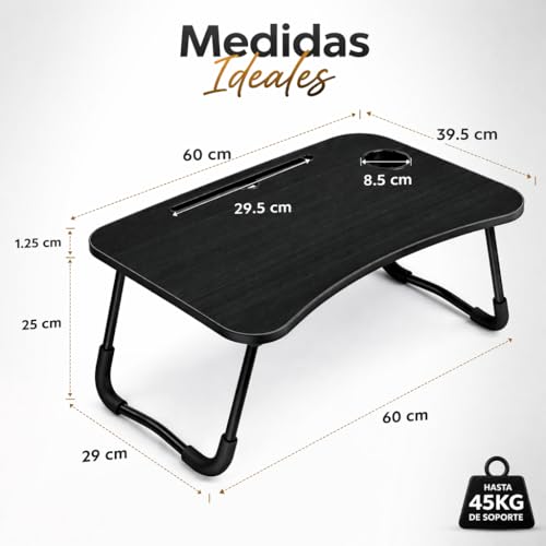Detalle de las patas antideslizantes y la superficie texturizada