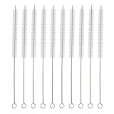 ZRHR Straw Cleaner Brush Kit 10 pcs, 8 inche Extra Long Sizes of Straw Brushes for 40/30/20/14 oz Stanley Mug, Water Bottle, Sippy Cups, Pipes, Stainless Steel Drinking Straws, Tubes