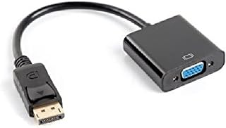 Lanberg AD-0002-BK Displayport 1.1A (19Pol) Stecker auf Vga (19Pol) Buchse Adapter mit Kabel, 20 cm schwarz