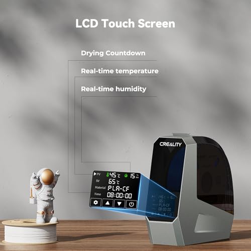 Image of CREALITY Space Pi Filament Dryer - 360 Hot-Air Circulation, Fast Heating, 3.7'' LCD Touch Screen, One Key Set Filament Dehydrator & Storage Box for 1.75 /2.85mm PLA, PETG, ABS, Nylon, PA, TPU