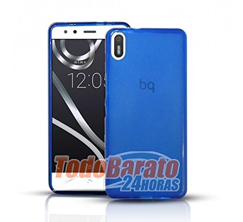 Todobarato24h Funda Gel Lisa Azul Compatible con BQ AQUARIS X5