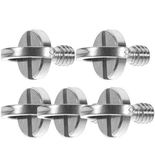 TOGEVAL 5 pezzi Viti Fotocamera Anello D Forma di Cerniera Viti di Montaggio Rapido per Cavalletti e Accessori DSLR Resistenti Ruggine e Corrosione