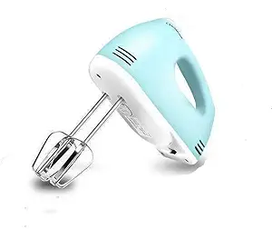 ZENNiX: Blue Electric Hand Mixer with 4 Stir Sticks - Lightweight 5-Speed Handheld Whisk for Kitchen Baking, Ideal for Mixing Cake, Eggs, Cream, and Food.