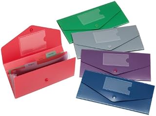 Snopake DL Fusion Travel Holder 3-Part  Fusion Assorted [Pack of 5] Ref: 15699