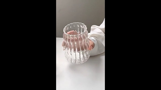 4 Verres à Expresso Ondulés 530ml Kleemeiero - Verres à Café, Thé, Cocktail En Verre Résistant