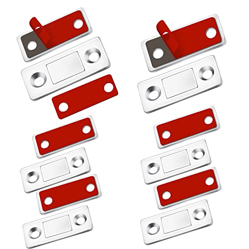 Monliful Cabinet Magnetic Catch 6 Pack Ultra Thin Cabinet Door Magnetic Catch for Drawer Magnet Adhesive Cabinet Latch Magnetic Closures for Sliding Door Closure Kitchen Closet Closer