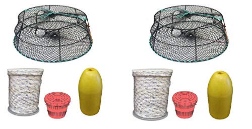 KUFA Sports (CT79+PAM1 Vinyl Coated Crab Ring Trap with Crabbing Accessory Combo (2)