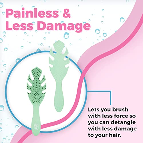 Wet Brush Go Green Hair Detangler Brush, Green - Detangling Hair Brush - Ultra-Soft Intelliflex Bristles Glide Through Tangles & Gently Loosens Knots While Minimizing Pain, Split Ends & Breakage #TOP1