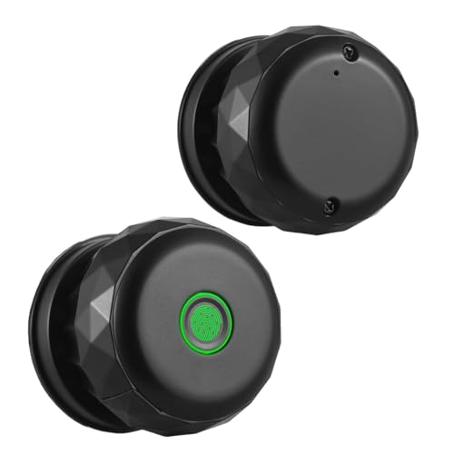 ACOLY Serratura intelligente per porta, pomello per porta 3 in 1 con impronta digitale/chiave/app, ingresso senza chiave per camera da letto, casa, hotel e ufficio (nero)