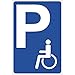 'Panneau PARKING handicapés en PVC mousse rigide Plaque 200 x 300 mm – 3 mm d'épaisseur