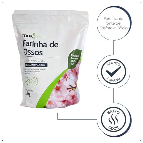 Maxgreen Farinha de Osso 500g - Adubo Mineral - Pouch
