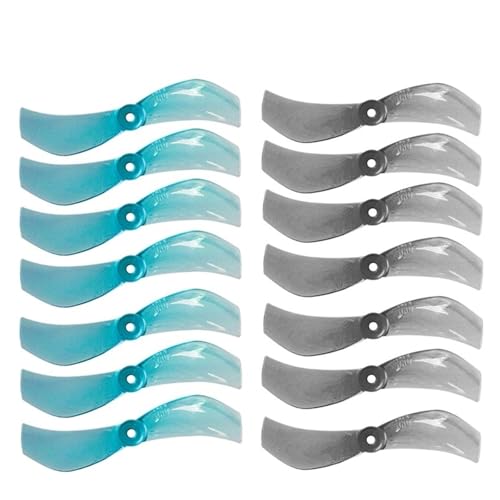 Gemfan �A40MM 1610 2 �u���[�h PC �v���y�� 1mm 1.5mm RC FPV ���[�V���O �t���[�X�^�C���ɑΉ��ATinywhoop �ɑΉ��A�}�C�N�� �h���[���̌����p(8Pair 1.5mm Blue)