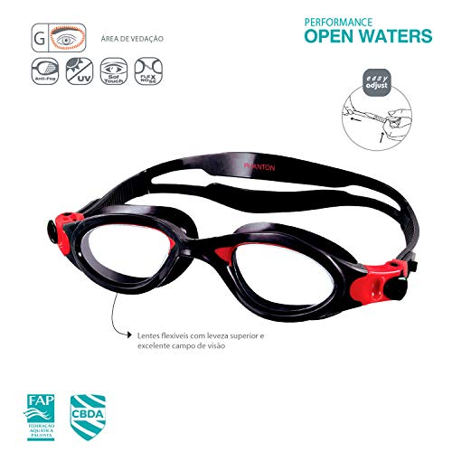 Oculos Phanton Speedo Único Preto Cristal