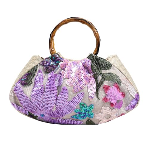 Image of Women's Clutch Handbags Ruched Small Handbag Top Handle Cream Clutch Purse Dumpling Evening Bag