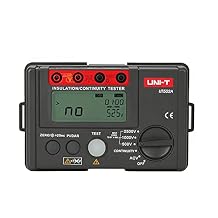 UNI-T Digital Megohmmeter UT502A Insulation Resistance Tester Multimeter, Electrician Megohm Meter, 500V/1000V/2500V Test Voltage, 0.01200 Low Resistance Testing, 2000 Counts Auto Ranging DAR