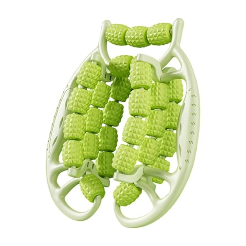 Leg Massager Roller Leg Clamp Handheld 360 Degree 29 Point Roller Massage Tool for Yoga Indoor Physical, Green