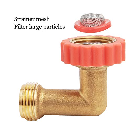 Watflow Lead-Free Brass 90° Hose Saver, Garden Hose Adapter, Garden Hose Connector, 90 Degree Hose Elbow,Water Hose Saver, 2 Pcs #TOP1