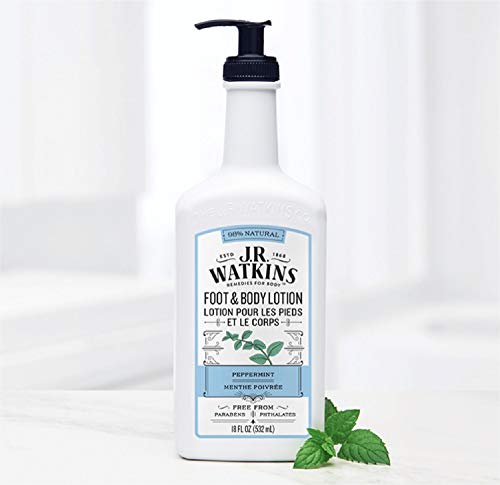 J.r. Watkins Daily Moisturizing Lotion Â€“ Body Cream In Pump Dispenser Â€“ Hydrating Skin Cream Made With Shea Butter, Cocoa Butter, Coconut Oil & Vitamin E, Peppermint, 18 Fl Oz, 6 Pack #TOP3