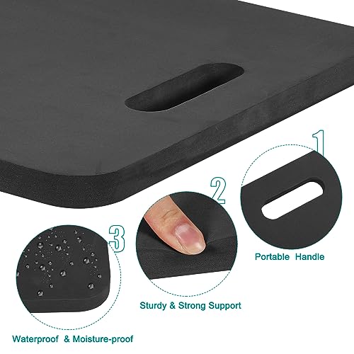 Patikil Portable Stadium Bleacher Seat Pad, 8 Pack Stadium Seat Sturdy Eva Foam Cushion Outdoor Seating For Spectating Sport Camping, Black #TOP2