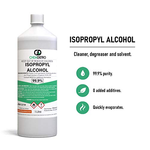 ChemDistro-Isopropyl-Alcohol-Lab-Grade-999-Rubbing-Alcohol-1-Litre-Isopropanol-IPA-Disinfectant-Household-Cleaning-Alcohol-Suitable-for-Electronics-Glass-Paint-Removing-Grease-and-Glue