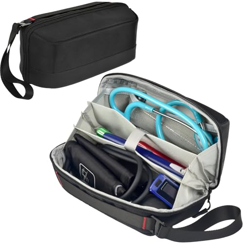 Stethoscope Case | Blood Pressure Cuff Bag | Medical Organizer for Nurses & Doctors, Hold for 3M Littmann/for MDF Instruments Stethoscopes,Penlight Accessories | All in One Nursing School Travel Bag