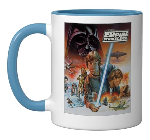 Taza cerámica Star Wars Luke Skywalker azul/blanca 11 oz miniatura 1