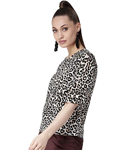 Image of Style Quotient Women Animal Printed Polyester Smart Casual Top