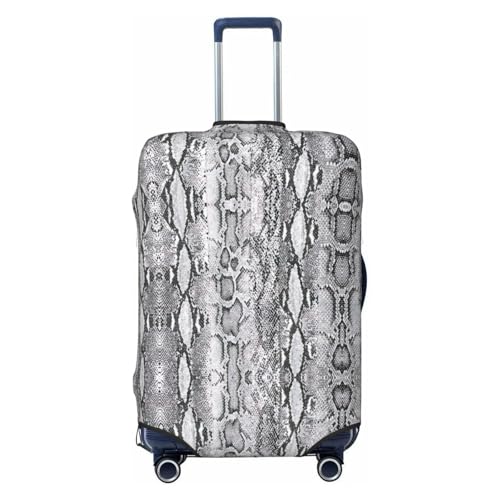 snake skin black and white Print Luggage Cover Suitcase Protector Anti-scratch Fits 18-32 Inch Trolley Case