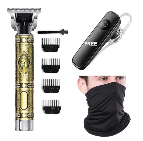 New Offer T9 Vintage Professional Hair Trimmer For Men –Golden Body,Cordless,4 Guide Combs,USB Rechargeable,Men'S T9 Golden –Zero Gap Beard & Hair...