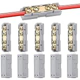 10 Stück 10 AWG Schnellverbindungskabelschuhe, 60 A/80 A, robuste Batteriestecker für Solarmodul-Verkabelungsadapter, Marine-Qualität, elektrische Ösen, Auto-Audio-Hochstromleistung (80 A)