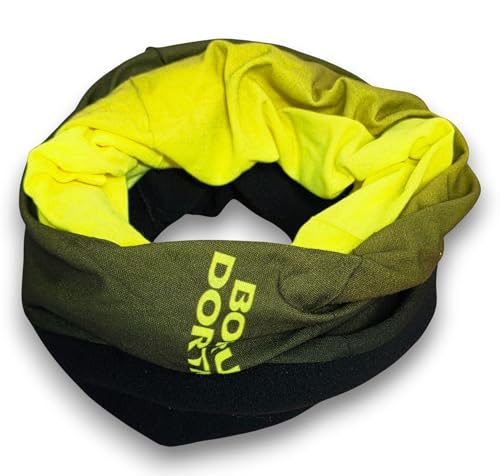 Dortmund Borussia Multifunktionstuch mit Fleece - schwarz-neon - Schlauchschal | Tuch | Kopftuch | Halstuch | BVB 09 - Plus Lesezeichen Wir lieben Fußball